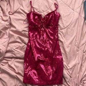 Superdown Pink Sparkle Dress